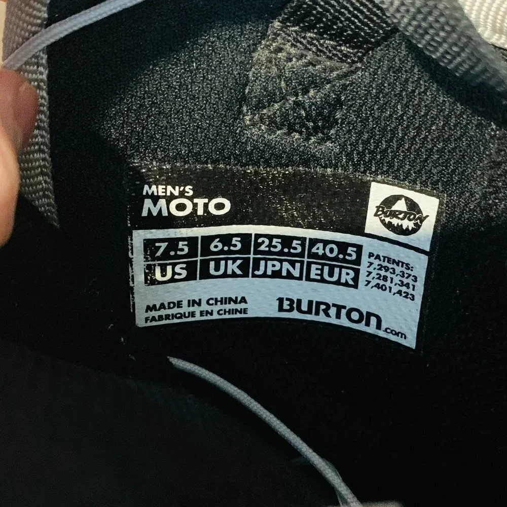 Men's Burton Moto Snowboard Boots Size 7.5
